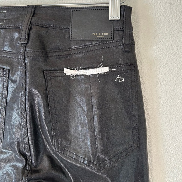Rag‎ & Bone Coated Black High-Rise Skinny Jeans - Picture 7 of 14